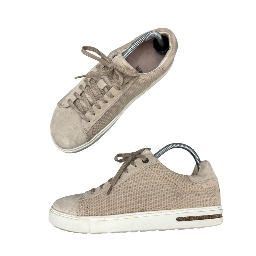 Birkenstock Bend Low Sneakers Beige Tan Cream Suede Sandcastle Womens EU 41